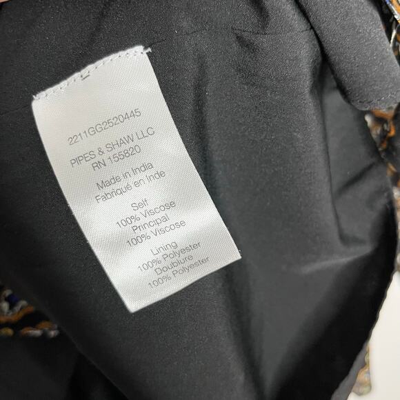 Veronica Beard Womens Sacchi Sheer Printed A Line Dress 2 Black Pleated - Picture 10 of 16